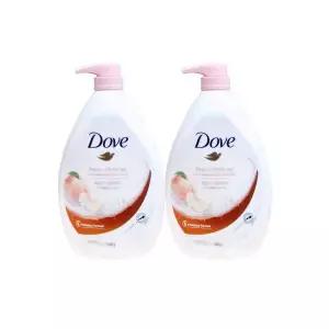 도브 화이트 피치 바디워시 1kg x2개 대용량 바디클렌저