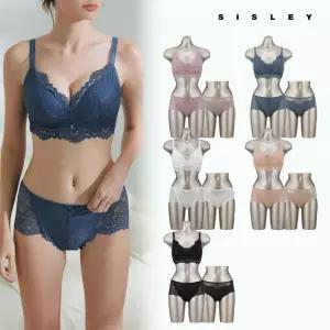 [시슬리 언더웨어] 시슬리 레이스 브라렛 5종 + 팬티 5종 + 세컨팬티 5종 [15종패키지]