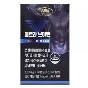 [보리보리/땡큐온]울트라 브이맨 쏘팔메토 옥타코사놀 1,000mg x60캡슐