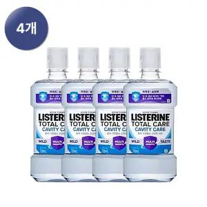 리스테린 캐비티케어 마일드 750mLx4 무알콜 불소가글
