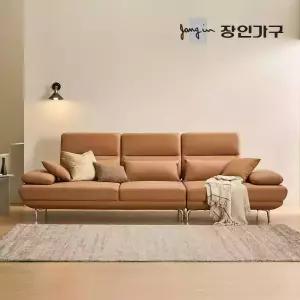 장인가구 도이 4인용 스윙 이지클린 가죽 소파 (스툴 미포함)