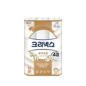 크리넥스 퓨어코튼 4겹 화장지 25m X 30롤 X 1팩