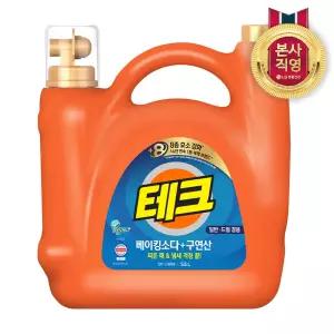 테크 겸용 베이킹소다+구연산 실내건조 액체세제 일반드럼 5.5L 1개