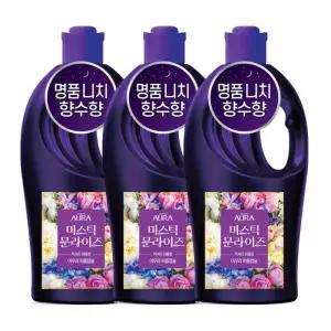 아우라 퍼퓸캡슐 섬유유연제 미스틱문라이즈 1L 3개