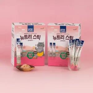 동원 뉴트리플랜 고양이 간식 츄르 뉴트리스틱 참치와 연어 14g x 100개입 MNS