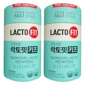 종근당건강 락토핏 키즈 유산균 프로바이오틱스 60포 2통