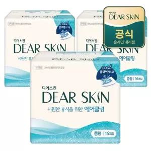 [깨끗한나라] 디어스킨 에어쿨링 중형 16개입x3팩