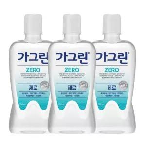 가그린 제로 구강청결제 750ml x 3개+100ml