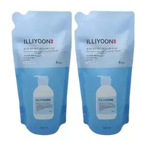 일리윤 세라마이드 아토 6.0 탑투토 워시 무향 500ml(리필) 올인원 샴푸겸용 바디워시 2개 Ss