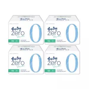 순수한면 제로 날개형, 대형, 20매, 4개