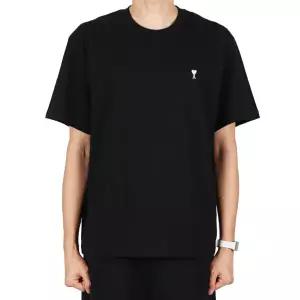 아미 26SS 남성 하트로고 반팔티 블랙 HTS346 724 045