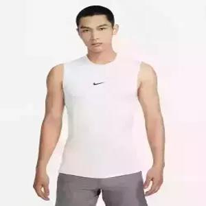 나이키 nike 프로 드라이 핏 타이트 민소매 피트니스 탑 M - 화이트블랙 FB7915-100