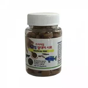 학교 프리미엄 피쉬탭 부착형 구피밀 열대어 사료60g 노보탭 구피먹이 구피사료 서치71