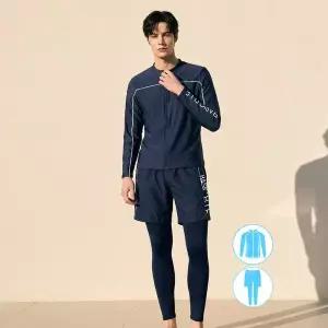 [베이직엘르] 남성인 집업 래쉬가드 비치반바지 워터레깅스 세트 BEM-Z901N