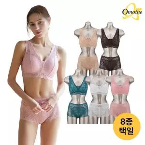 오모떼 라이크라 텐션업 그레이스핏 브라팬티 8종세트/택일