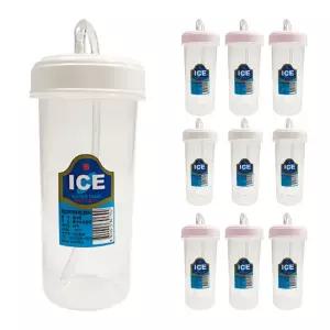 덕신 빨대 컵(300ml)x(10개) 병원 물컵 물병 환자용 용컵 플라스틱 음료컵