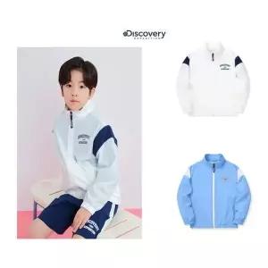 [디스커버리키즈](김해점)정상가 119000원 키즈 바시티 스탠넥 경량 바람막이 자켓(DKWJ53043)