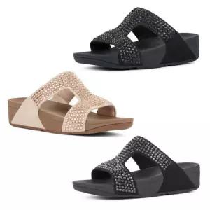 fitflop 핏플랍핏플랍 글릿지 레더 슬라이드 샌들 L97