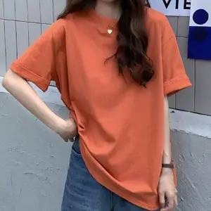 [하프클럽/알티피아]반팔 티셔츠 여성 레이어드 이너 기본티 오렌지