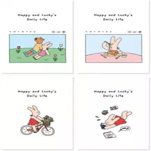 모노라이크 해피 앤 럭키 미니 노트북 4p 노트