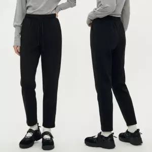 하이웨스트 검은바지 여성팬츠 여성편한바지 일자팬츠
