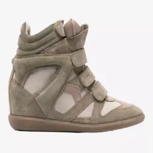 이자벨마랑 스웨이드 벨크로 스트랩 웨지 스니커즈 BK0010FA A1E19S 50TA
