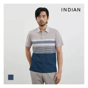 [INDIAN] 컬러블록 프린트 반팔 티셔츠_MITAS4M3121