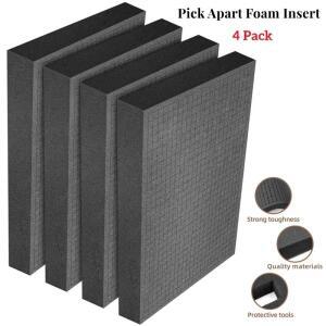4팩 40x30x5cm 선택 폼 인서트 Pluck Pre Cube 시트 DIY 모양 보드 케이스 보관함 정리함 서랍 도구 상자