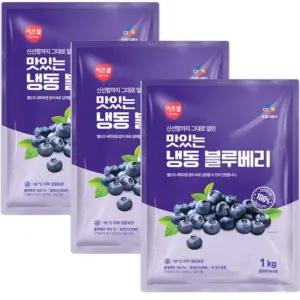이츠웰 냉동블루베리 3kg(1kg 3개)