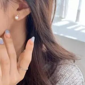 이어링 silver pearl 925 earring stella