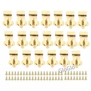 20 Pcs 홈 서랍 문 안전 자물쇠 래치 Hasp 황금 미니 버클 나무 보석 상자 잠긴 와인 선물 케이스 장식