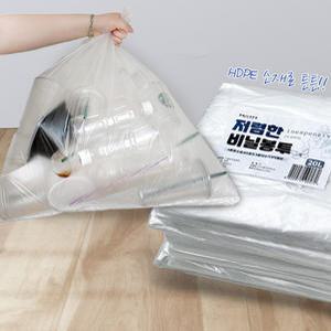 저렴한 비닐봉투 20L(50X60)/50L(60X80) 50장 쓰레기봉투 재활용봉지 분리수거비닐 휴지통 쓰레기통 재활용 분리수거 선풍기 창고 물품 먼지차단 시장 장바구니봉지