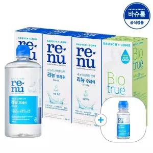 [공식] 바슈롬 리뉴 후레쉬 렌즈세척액 500ml x3개 + 바이오트루 500ml x1개+60ml 증정