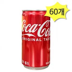 음료수 60캔 코카콜라 미니캔 캔음료 190ml 비상음료 대량구매