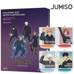 [T쇼페][공식] 주술회전X주미소 히알루로산 마스크 x10매 세트+스탠드키링(랜덤1개 내장)+튜브견본(랜덤)