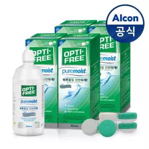 옵티프리 렌즈세척액 퓨어모이스트 300ml 4개(+물티슈 30매)