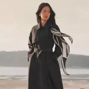 [모르간]26SS 프리미엄 울실크 트렌치코트+실크스카프