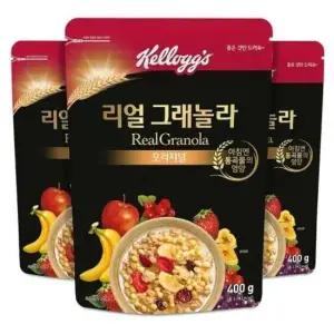 켈로그시리얼 켈로그 리얼 그래놀라 시리얼 x 400g 3개