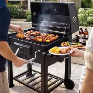 특대형 바베큐 그릴 숯불 화로 캠핑 훈제 BBQ 야외 불판 화로대