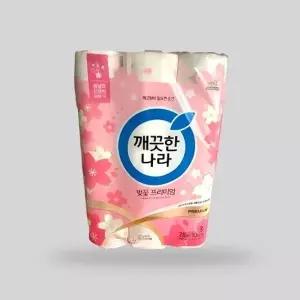 [깨끗한나라] 깨끗한나라 벚꽃 프리미엄 화장지 3겹 28m 30롤 x 2팩
