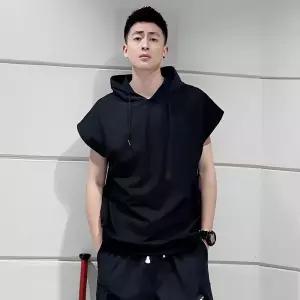 간절기반팔후드집업 오버핏 여름 후드집업 여성 남자 여자 집업 플리스