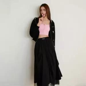 EGOIST [BLUE LABEL] 언밸런스 샤 레이어드 밴딩 스커트 ES2OSK03 414130
