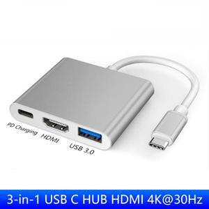 3IN 1 USB C 허브 TYPE-C-HDMI 어댑터  연장 케이블 변환기 노트북 book 용 호환