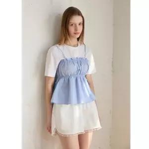 BLUE LABEL레이어드 뷔스티에 티셔츠 ES2OTH05 422262 에고이스트