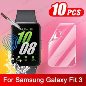 samsung 호환 Galaxy Fit 3 용 하이드로 겔 필름 스마트 손목 밴드 화면 보호기 시계 커버 스크래치 방지