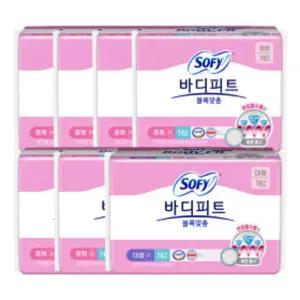쏘피 바디피트 볼록맞춤 중형 16P 6개 + 대형 16P