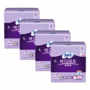 쏘피 바디피트 볼록맞춤 오버나이트 12P x 4개