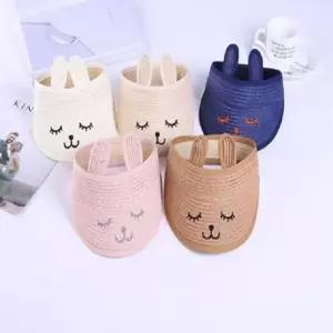 아동 이우 토끼 돌돌이 밀집 모자/썬캡/밀 페도라