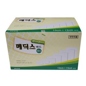 큐앤큐 메딕스밴드 4호L(10cmX15cm-50매)반창고/드레싱밴드/붕대