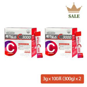 고려은단 MEGADOSE 메가도스C 3000 비타민C 100포 2개